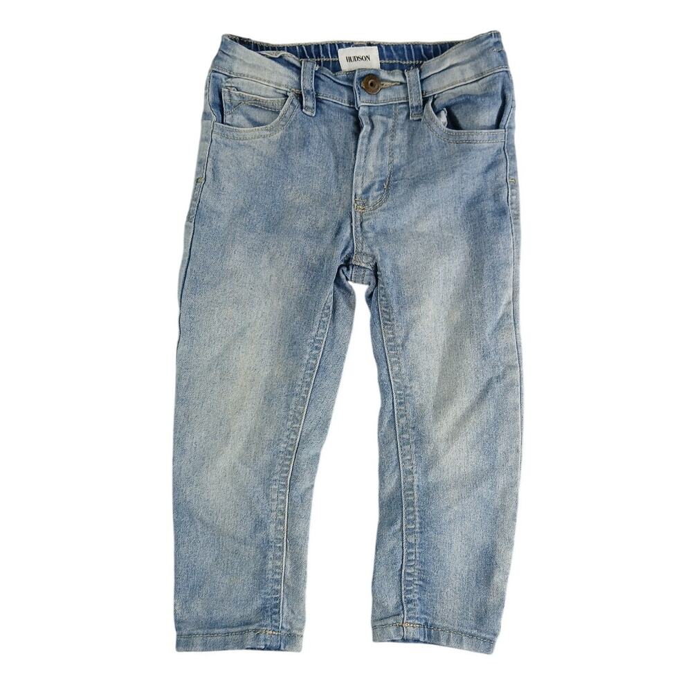Hudson Jeans Boys 2T Blue Denim Toddler Cotton Blend Light Wash Stretch Pockets